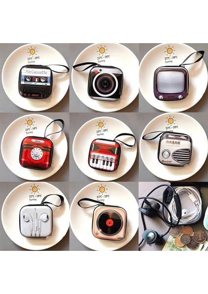 18 Yaratıcı Retro Bozuk Para Cüzdanı Mini Kulaklık Çantası Karikatür Cüzdan Sevimli Çocuk Çocuk Kız Cüzdan Kulaklık Saklama Kutusu Noel Hediyesi (Yurt Dışından) fiyatları