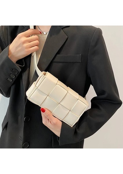 Ordu Yeşil 크로스가방 여성 Deri Dokuma Küçük Bel Çantaları Kadınlar Için Lüks Marka Çanta Örgü Crossbody Çanta Basit Izgara Göğüs Çantası Küçük Kare Çanta (Yurt Dışından) modelleri