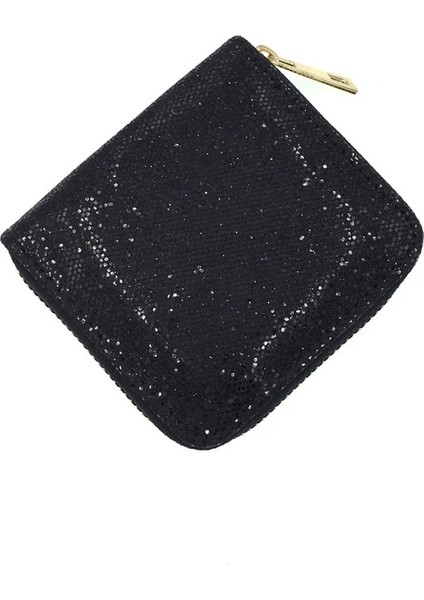 Siyah Moda Glitter Kadın Para Cüzdan Kadın Küçük Payet Fermuar Çantalar Debriyaj Para Çantası Kızlar Için Kısa Kredi Kimlik Kartı Sahipleri (Yurt Dışından) modelleri
