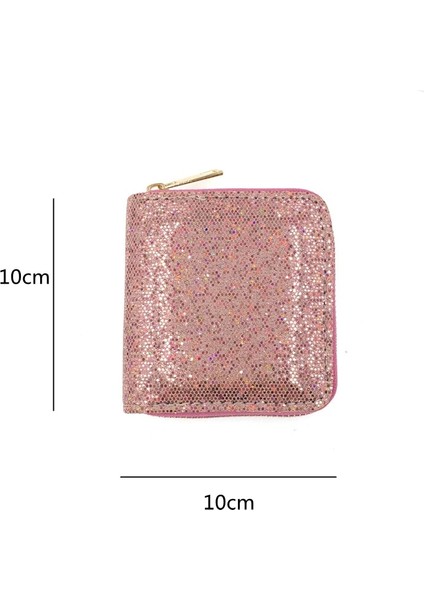 Siyah Moda Glitter Kadın Para Cüzdan Kadın Küçük Payet Fermuar Çantalar Debriyaj Para Çantası Kızlar Için Kısa Kredi Kimlik Kartı Sahipleri (Yurt Dışından) fırsatları