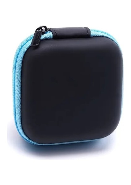 Mavi Bozuk Para Cüzdanı Kulaklık Saklama Kutusu USB Sert Çanta Kulaklık Çantası Anahtar Para Para Çantaları Su Geçirmez Sd Kart Kablosu Kulaklık Tutucu Kutusu (Yurt Dışından)