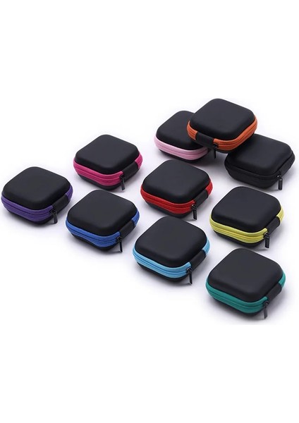 Mavi Bozuk Para Cüzdanı Kulaklık Saklama Kutusu USB Sert Çanta Kulaklık Çantası Anahtar Para Para Çantaları Su Geçirmez Sd Kart Kablosu Kulaklık Tutucu Kutusu (Yurt Dışından)
