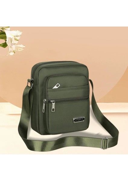 Siyah 6 Fermuarlar 25X20X7CM Erkek Omuz Çantası Büyük Kapasiteli Oxford Crossbody Çanta Su Geçirmez Erkekler Nefes Çizilmeye Dayanıklı Fermuarlı Bisiklet Sporu (Yurt Dışından) fırsatları
