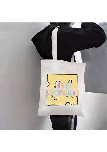 69 35X40CM Heartstopper Merhaba Konuşma Alıntı Kitabı Nick ve Charlie Erkekler Kadının Yaz Plaj Bez Çantalar Omuz Alışveriş Büyük Kanvas Çanta Çanta (Yurt Dışından)