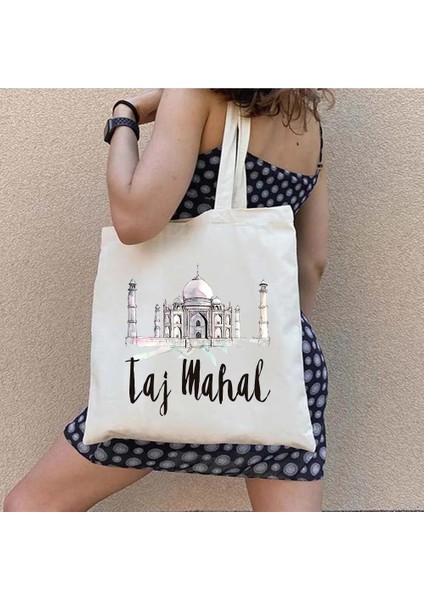 210 35X40CM Paris Milan New York Moskova Los Angeles Tajmahal San Francisco Hollanda Seyahat Şehir Kanvas Alışveriş Pamuk Tote Çanta Çanta (Yurt Dışından) fırsatları