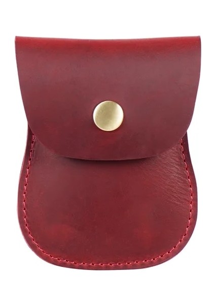 Bordo El Yapımı Tasarımcı Erkek Bozuk Para Cüzdanı Inek Derisi Para ve Kart Çanta Retro Değişim Çanta Erkek Cüzdan Mini Para Çantası (Yurt Dışından)