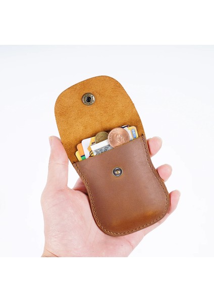 Bordo El Yapımı Tasarımcı Erkek Bozuk Para Cüzdanı Inek Derisi Para ve Kart Çanta Retro Değişim Çanta Erkek Cüzdan Mini Para Çantası (Yurt Dışından) fırsatları