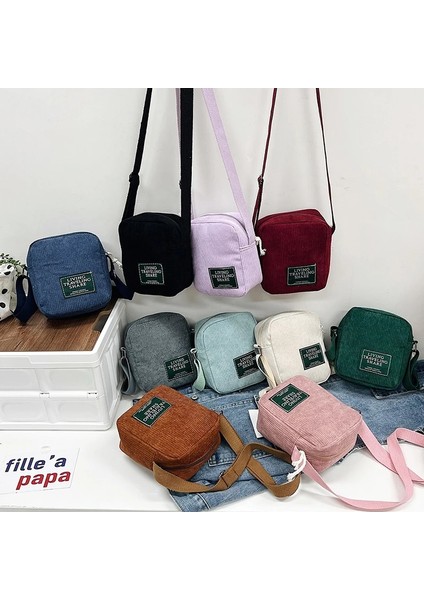 Koyu Mavi Yeni Rahat Çapraz Vücut Çanta Kore Versiyonu Tek Omuz Çantası Basit Kadife Küçük Kare Çanta Spor Dışarı Küçük Çanta (Yurt Dışından) fiyatları