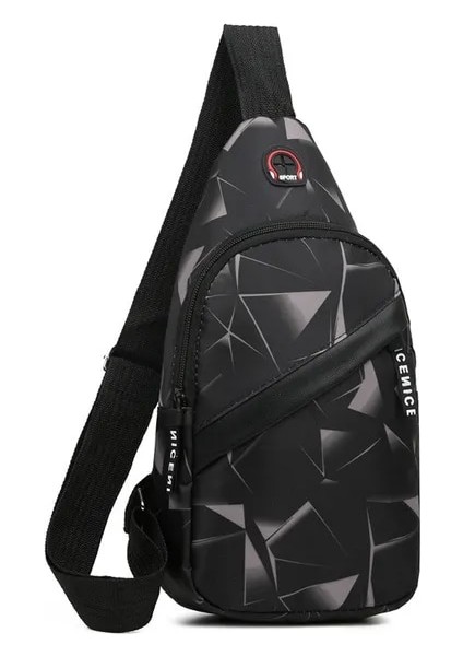Erkekler Için Tek Siyah 1 Adet Omuz Crossbody Çanta Seyahat Kısa Messenger Göğüs Çanta Işık Açık Spor Rekreasyon Severler Tek Omuz Çantası 4 # (Yurt Dışından)