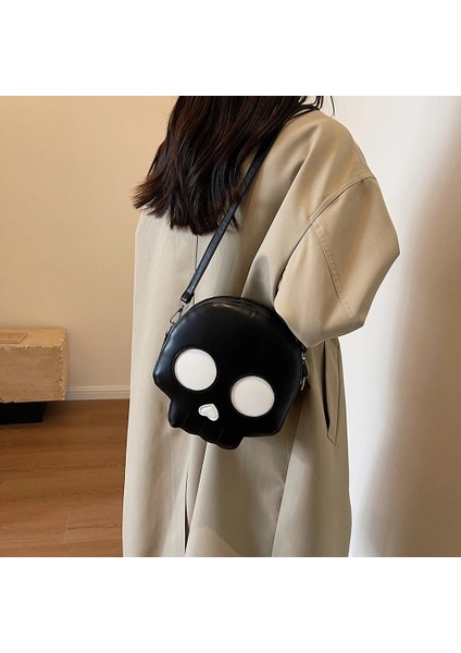 Siyah Cadılar Bayramı Hayalet Çanta Gotik Omuz Çantası Kadın Yenilik Şeytan Kafatası Komik Çanta Pu Deri Tote Crossbody Çanta Hayalet Çanta Çanta (Yurt Dışından) fırsatları