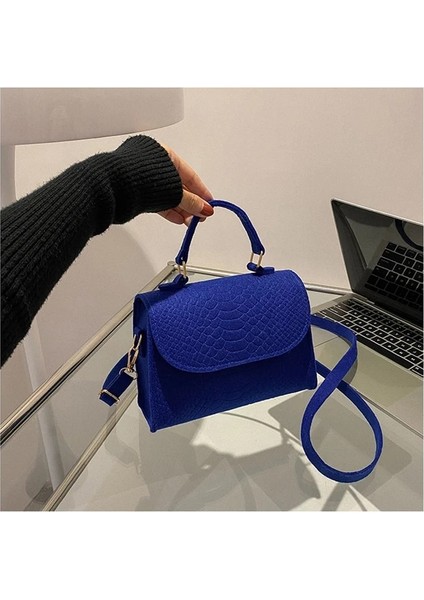 Mavi 2023 Kadınlar Için Crossbody Çanta Keçe Koltuk Altı Çanta Bayan Omuz Çantası Trend Çanta (Yurt Dışından)
