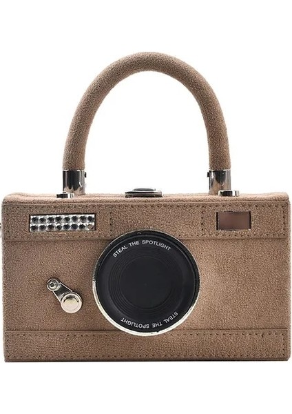 Haki 2023 Yeni Kadın Kişiselleştirilmiş Moda Kamera Şekli Debriyaj Bayanlar Rahat Mini Crossbody Çanta Küçük Omuz Çantası Çanta (Yurt Dışından)