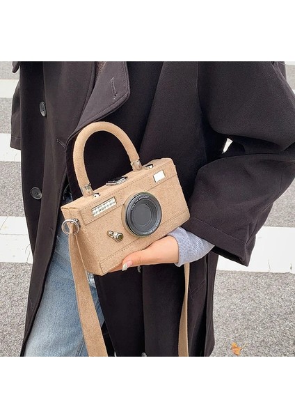 Haki 2023 Yeni Kadın Kişiselleştirilmiş Moda Kamera Şekli Debriyaj Bayanlar Rahat Mini Crossbody Çanta Küçük Omuz Çantası Çanta (Yurt Dışından) fırsatları