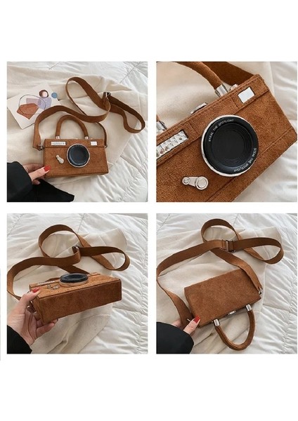 Haki 2023 Yeni Kadın Kişiselleştirilmiş Moda Kamera Şekli Debriyaj Bayanlar Rahat Mini Crossbody Çanta Küçük Omuz Çantası Çanta (Yurt Dışından) indirimleri