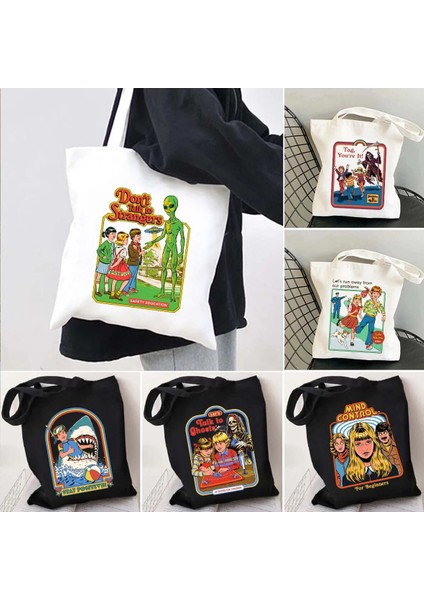 B 57 35X40CM Yabancılarla Konuşma Cadılar Bayramı Hayaletleri Zihin Kontrolü Jenny Erkek Kadın Pamuk Alışveriş Omuz Kanvas Tote Çantalar Shopper Çanta (Yurt Dışından) fiyatları