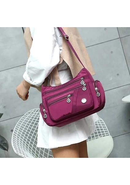 Rs Moda Kadın Omuz Askılı Çanta Naylon Oxford Hafif Su Geçirmez Fermuar Paketi Büyük Kapasiteli Seyahat Crossbody Çanta (Yurt Dışından) fırsatları