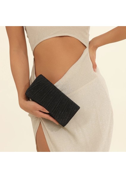 Gümüş Kadın Parlak Crossbody Çanta Zarif Parlak Omuz Çantası Moda Zincir Tote Çanta Şık Kokteyl Düğün Debriyaj (Yurt Dışından) fırsatları