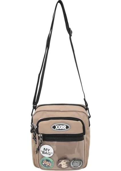 Haki Çanta ve 4 Rastgele Pin Kore Moda Kadınlar ve Erkekler Için Crossbody Çanta Unisex Itabag Şeffaf Cep Telefonu Çanta ve Çanta Küçük Omuz Çantası Ita Çanta (Yurt Dışından)