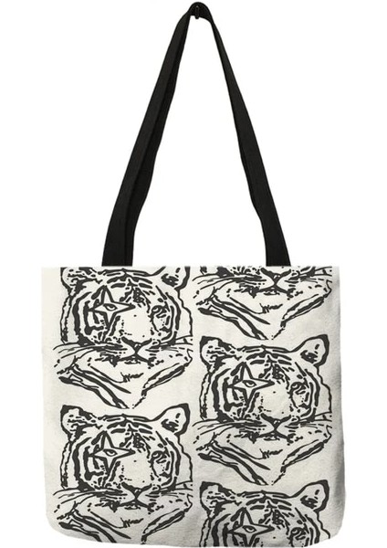 Desen 35 Boyut M 35X35 cm 2021 Yaz Yeni Kadın Çanta Şeytan Göz Leopar Baskı Kadın Çanta Zebra Şerit Bayan Tote Alışveriş Çantası Eğlence Plaj Çantaları (Yurt Dışından)