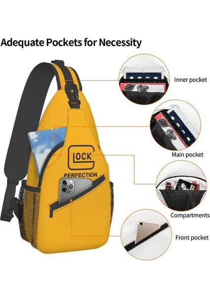 20 39X19X9CM Taktik Atıcılık Spor Glock Sling Göğüs Çantası Özelleştirilmiş Crossbody Omuz Sırt Çantası Erkekler Bisiklet Kamp Sırt Çantası (Yurt Dışından) modelleri