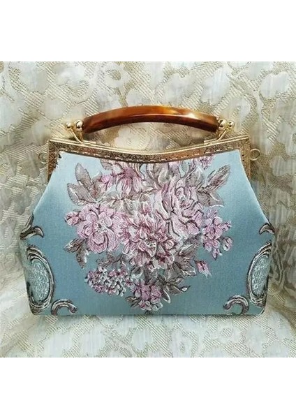 Kadın Çantası 7 22CMX16CMX5CM Vintage Tasarımcı Kilit Kabuk Çanta Saf El Yapımı Çanta Saçak Zincir Kadın Omuz Crossbody Çanta Şık Bayan Kadın Çanta Kuyu Çantası (Yurt Dışından)