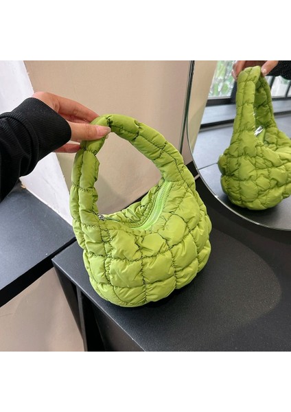 Açık Mavi Moda Kapitone Omuz Çantaları Kadın Çanta Mini Bulut Pilili Çanta Puffer Hamur Çanta Lüks Tote (Yurt Dışından) modelleri