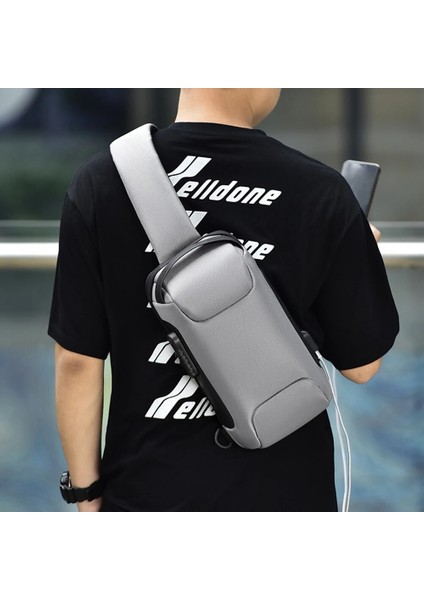 Kırmızı Erkek Su Geçirmez USB Oxford Crossbody Çanta Anti-Hırsızlık Omuz Tekli Çanta Çok Fonksiyonlu Kısa Seyahat Çantası Messenger Göğüs Paketi (Yurt Dışından) modelleri