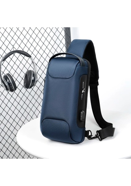 Kırmızı Erkek Su Geçirmez USB Oxford Crossbody Çanta Anti-Hırsızlık Omuz Tekli Çanta Çok Fonksiyonlu Kısa Seyahat Çantası Messenger Göğüs Paketi (Yurt Dışından) fırsatları