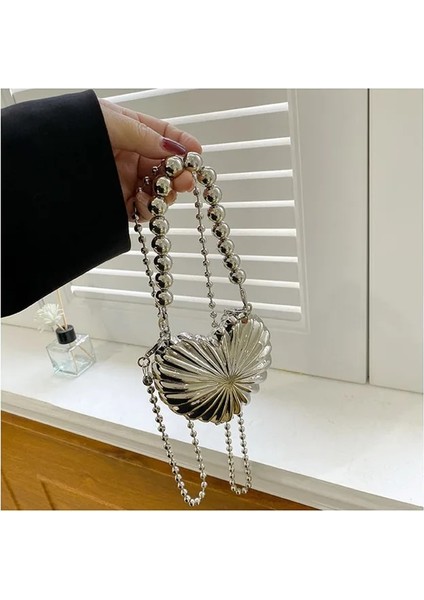 Stil 2 2023 Yeni El Mini Metal Kutu Çanta Aşk Zinciri Akşam Çantalar Omuz Crossbody Çanta Bayan Metal Lüks Tasarımcı Çanta (Yurt Dışından)