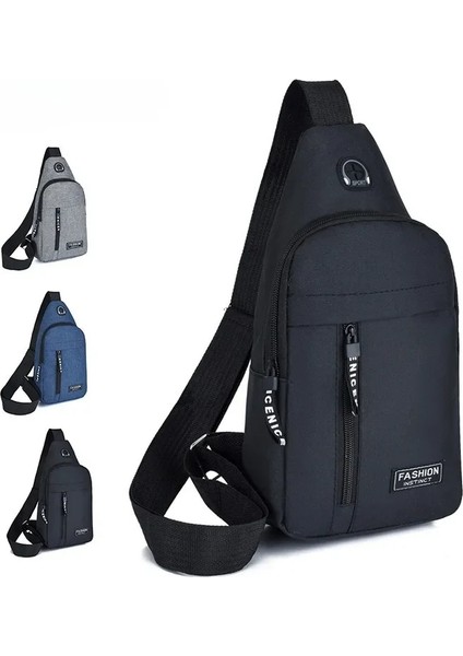 Gri Göğüs Çantası Moda Yeni Düz Renk Erkek Göğüs Çantası Açık Rahat Moda Bir Omuz Crossbody Çanta (Yurt Dışından) fiyatları