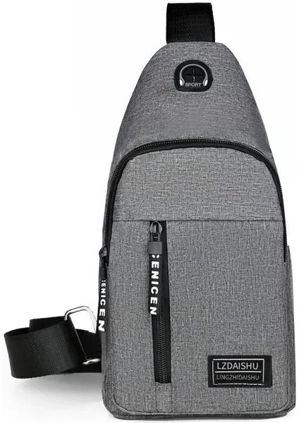 Gri Göğüs Çantası Moda Yeni Düz Renk Erkek Göğüs Çantası Açık Rahat Moda Bir Omuz Crossbody Çanta (Yurt Dışından) fırsatları