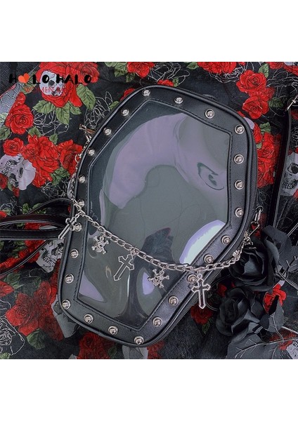 Mor Çapraz Zincir Sadece Çanta Gotik Punk Tabut Şekli Ita Çanta Kadın Temizle Sırt Çantaları Koyu Lolita Çanta ve Omuz Çantası Kızlar Cosplay Tasarımcısı 2 Ekle (Yurt Dışından) fiyatları