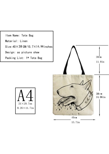 HM4436 Köpek Çantası Renk Boyama Komik Bull Terrier Köpek Baskı Alışveriş Çantaları Kadın Moda Tote Bayanlar Rahat Çanta Okul Seyahat Omuz Çantası (Yurt Dışından) indirimleri