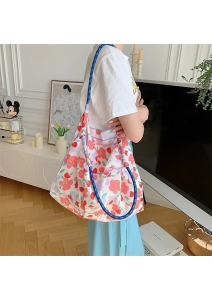 Paeonia Lutea Moda Paketi Çanta Büyük Çiçek Renk Özellikleri Çok Yönlü Kanvas Omuz Çantası Büyük Kapasiteli Rahat Çanta Bayan Alışveriş Çantası (Yurt Dışından) indirimleri