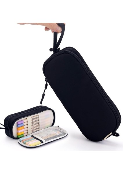 Oppoverd Saplı Küçük Kalem Kutusu - Siyah (Yurt Dışından)