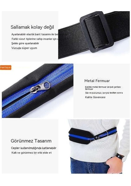 Go Biz Koşu Cep Telefonu Bel Çantası, Sıkı Su Geçirmez Gizli Spor Bel Çantası, Erkekler ve Kadınlar Açık Streç Ultra Hafif Mini Spor Kemer (Yurt Dışından) modelleri