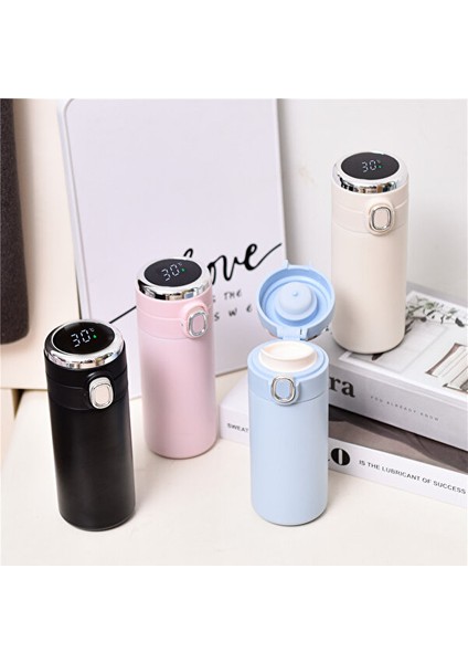 Ivy Stationery Beyaz Paslanmaz Sıcaklık Göstergesi Çelik Termos 400 ml (Yurt Dışından)