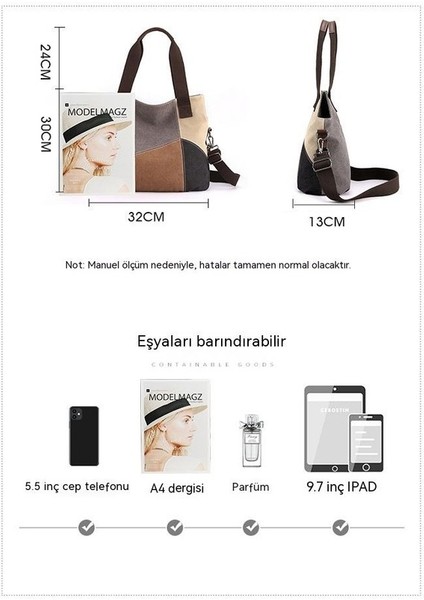 Go Biz Kanvas Çanta, Tek Omuzlu Çapraz Çanta, Büyük Kapasiteli Tote Çanta, Kadın El Çantası (Yurt Dışından) fiyatları