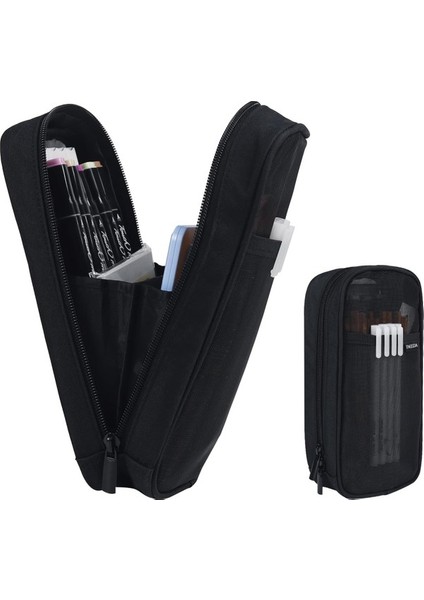 Oppoverd 4 Bölmeli Büyük Kapasiteli Kalem Kutusu - Siyah (Yurt Dışından)