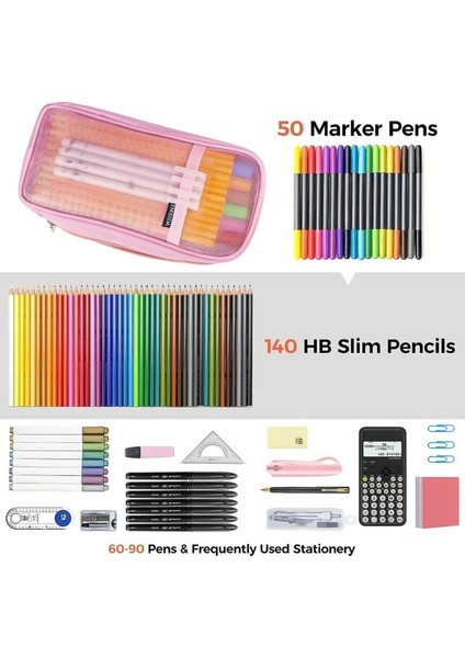 Oppoverd 4 Bölmeli Büyük Kapasiteli Kalem Kutusu - Siyah (Yurt Dışından) fırsatları