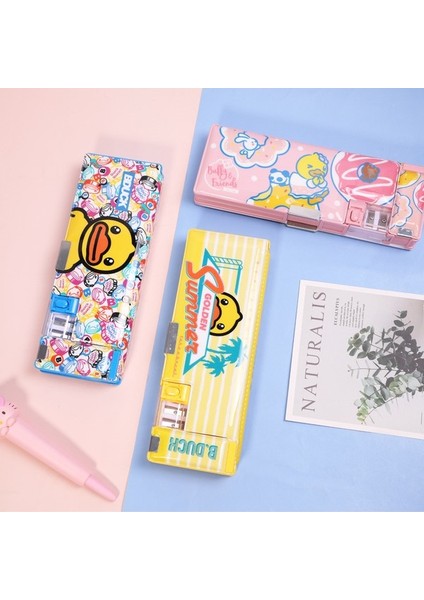 Oppoverd Büyük Kapasiteli Ördek Desenli Kalem Kutusu - Pembe (Yurt Dışından) fiyatları