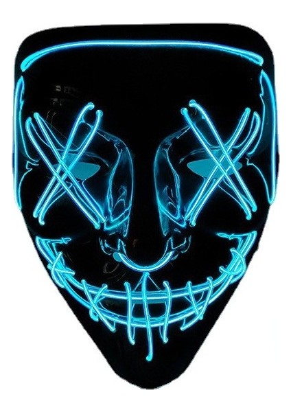 Douler Halloween Cadılar Bayramı Kostümü Parti LED Işıklı Neon Maske (Yurt Dışından)