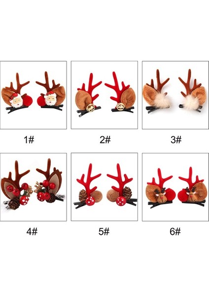 Ans Mutlu Noel Saç Klipleri Çocuk Kız Güzel Elk Boynuz (Yurt Dışından) modelleri