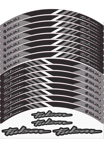 Bajaj Pulsar 200 Ns Jant Şeridi Siyah-Gri (Yurt Dışından)