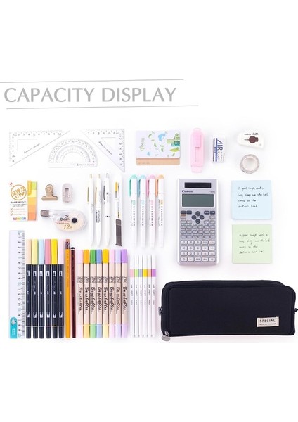 Oppoverd 3 Bölmeli Büyük Kapasiteli Kalem Kutusu - Siyah (Yurt Dışından) fiyatları