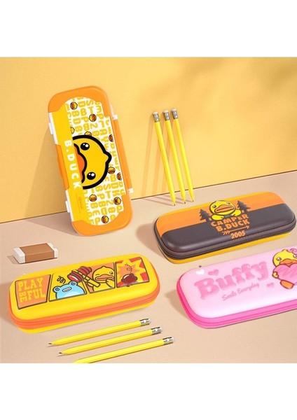 Oppoverd Büyük Kapasiteli Ördek Desenli Kalem Kutusu - Sarı (Yurt Dışından) modelleri