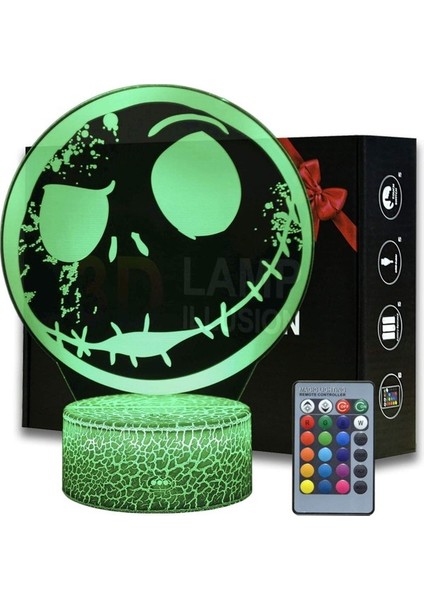 Jing Yi Halloween Town Balkabağı Kralı Jack Skellington 3D Il Jack Skellington B (Yurt Dışından)
