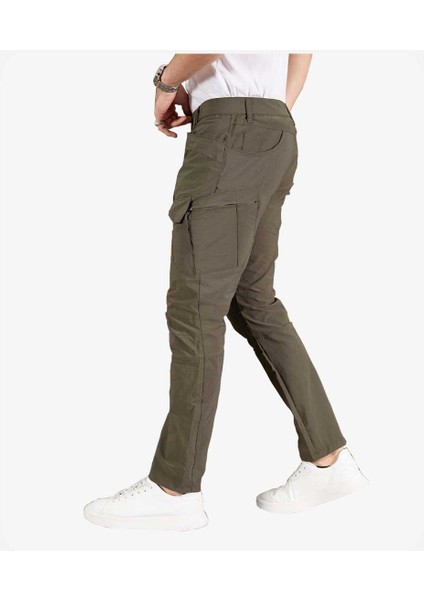 Mens Style Spor Likra Çok Cepli Paraşüt Pantolon fırsatları