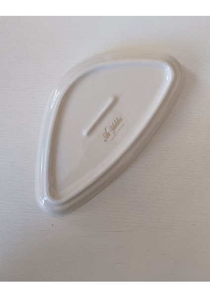 Gordion Kırık Bej Tek Kayık Tabak 27 cm