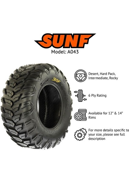 26X11R12 A043 All Trail 6pr Atv-Utv Arka Lastik